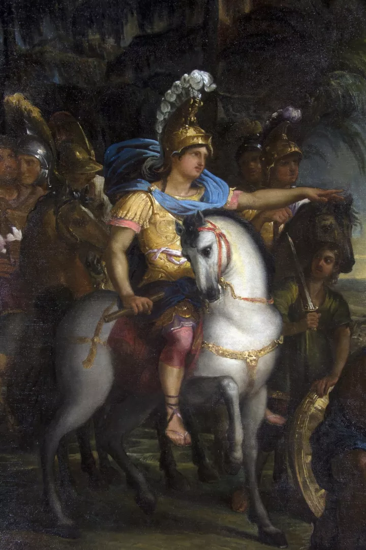 Porus conduit devant Alexandre