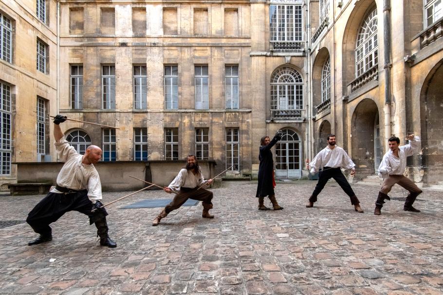 Démonstration d'escrime au château de Versailles