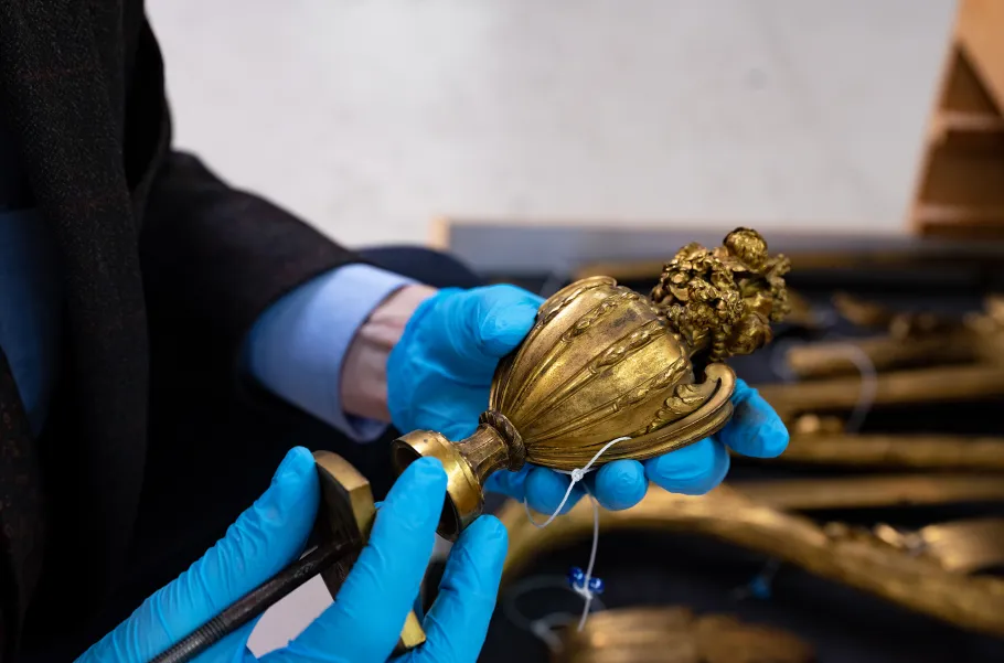 Détail du bureau du roi Détail du bureau du roi