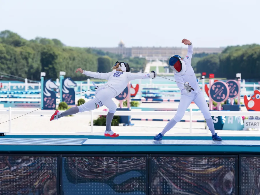 Epreuve d'escrime du pentathlon moderne à Versailles