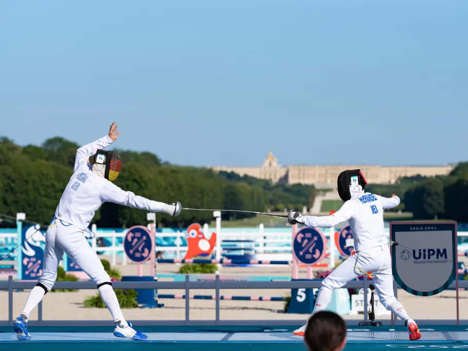 Epreuve d'escrime du pentathlon moderne à Versailles